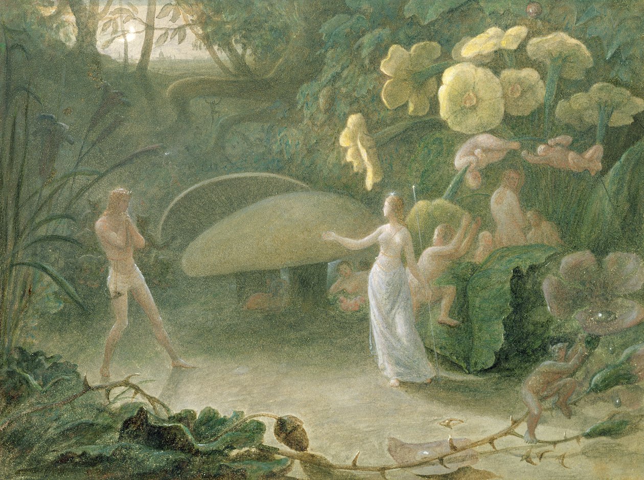 Oberon und Titania, Ein Sommernachtstraum, Akt II, Szene I, von William Shakespeare (1566-1616), 1837 von Francis Danby