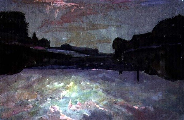 Fluss-Sonnenuntergang von Francis Abel William Taylor Armstrong