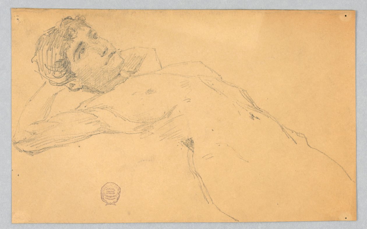 Skizze eines weiblichen Aktes von Francis Augustus Lathrop