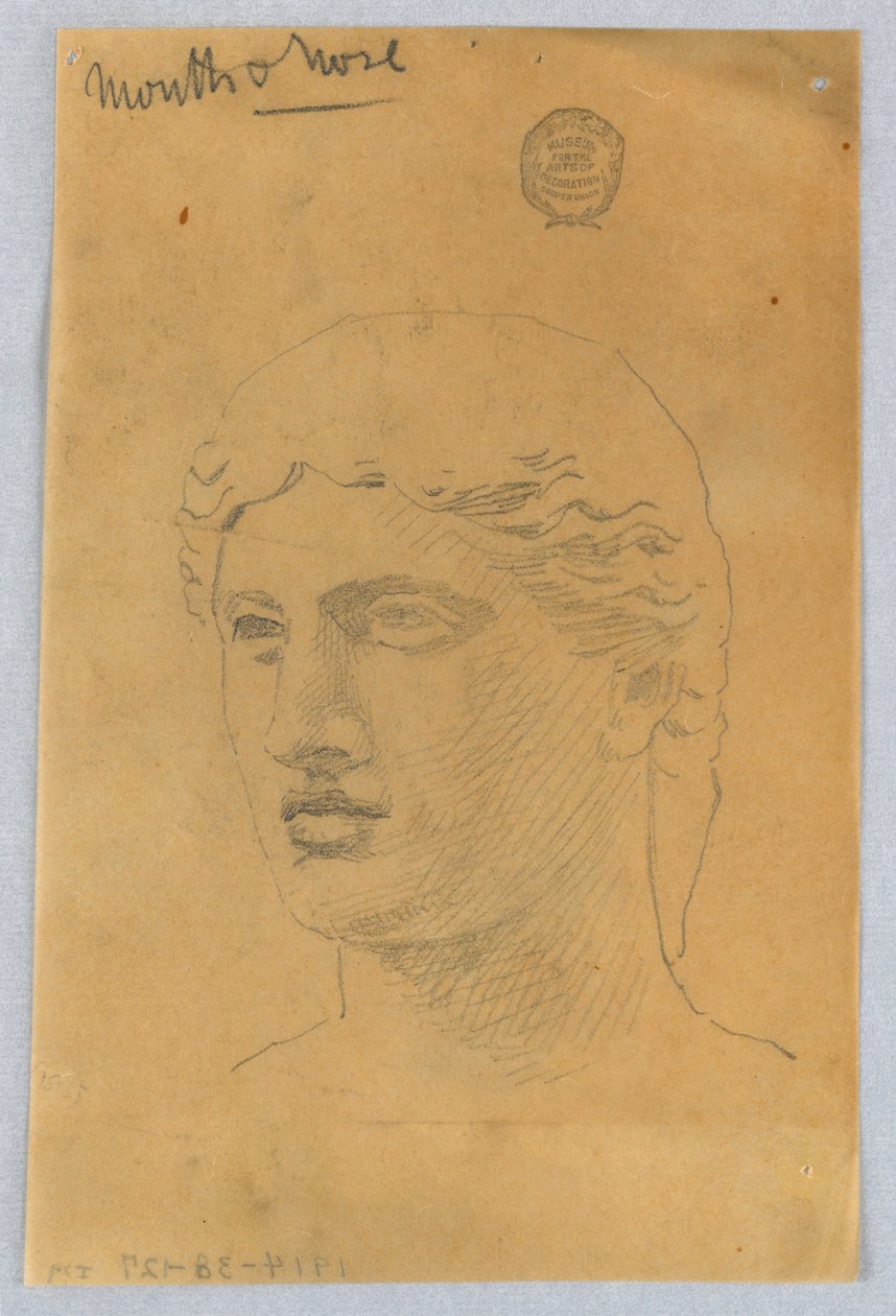 Skizze eines Jugendkopfes von Francis Augustus Lathrop