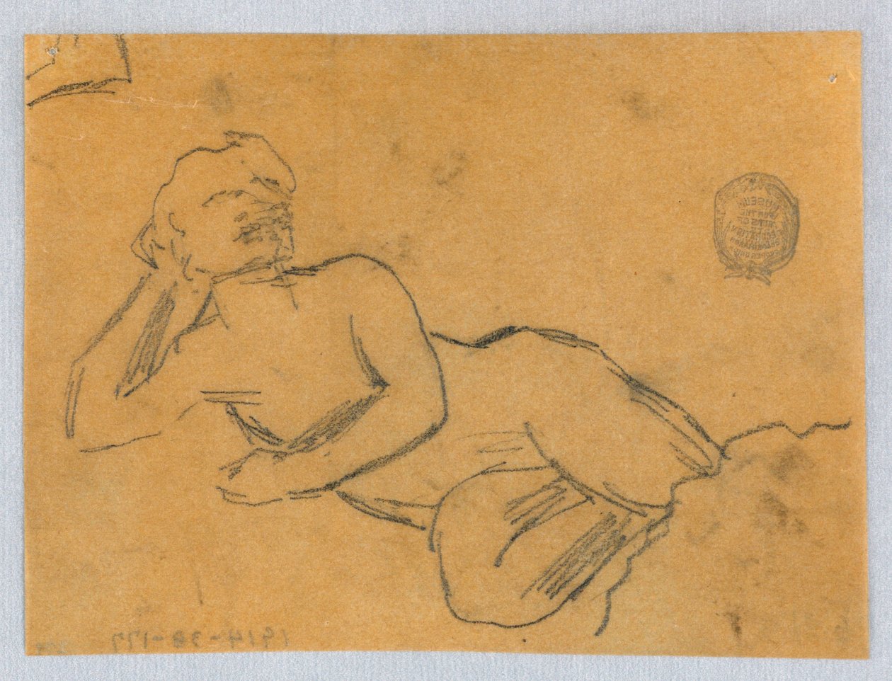 Skizze eines weiblichen Aktes von Francis Augustus Lathrop