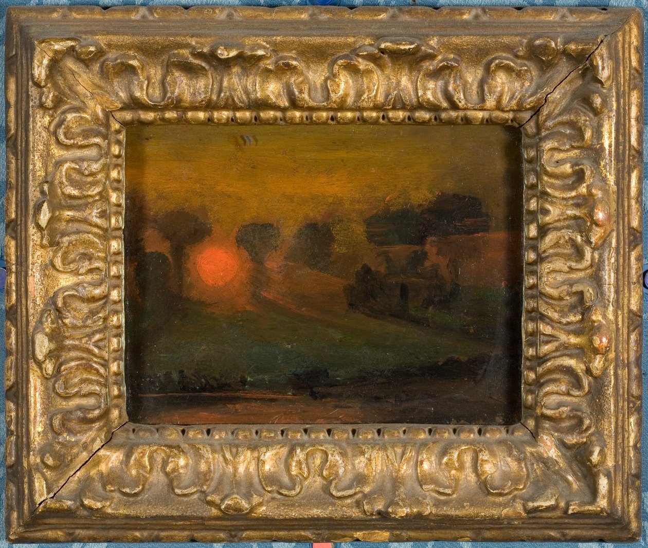 Sonnenuntergang durch Bäume, ca. 1855 von Francis Danby