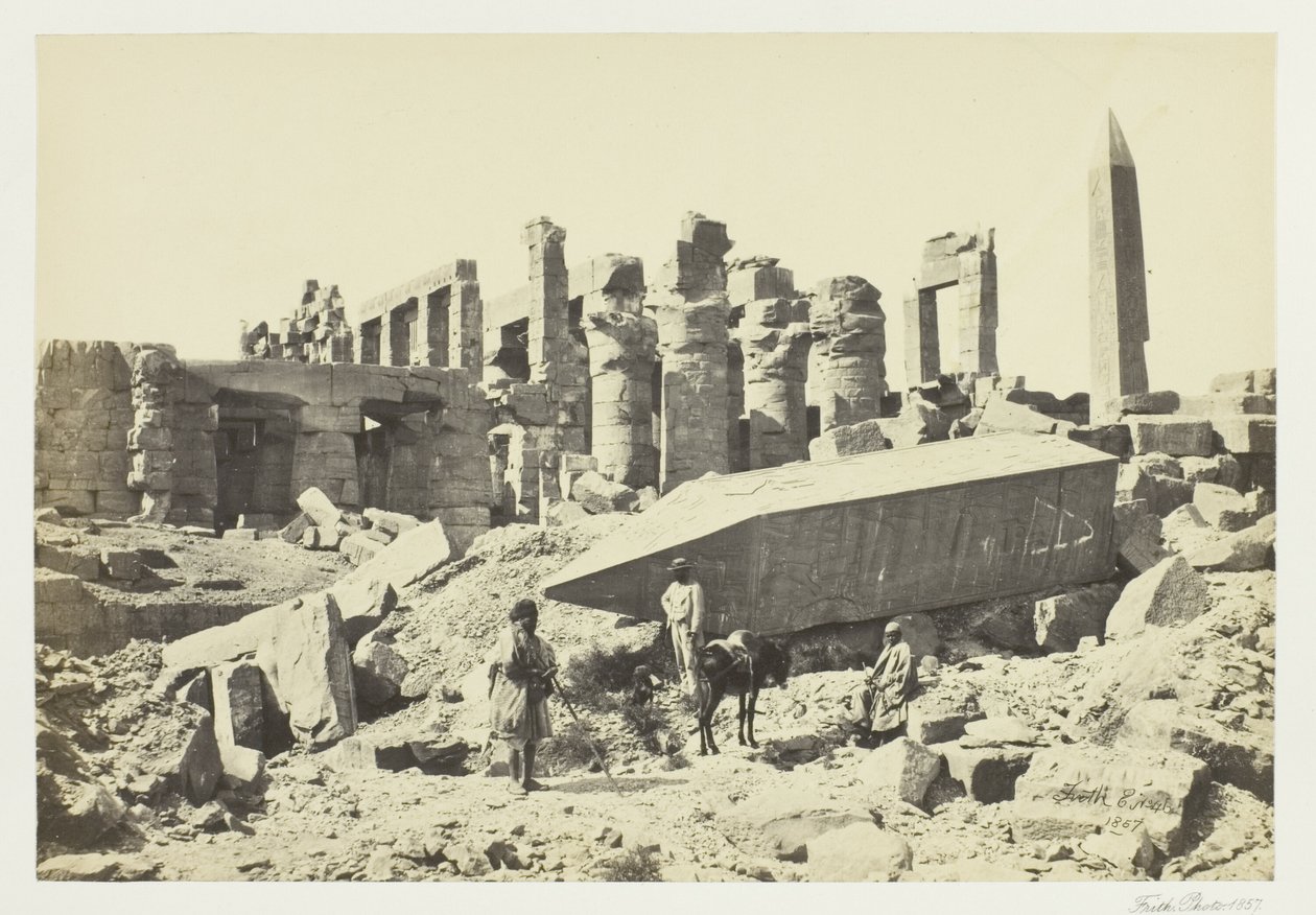 Der gebrochene Obelisk, Karnak von Francis Frith