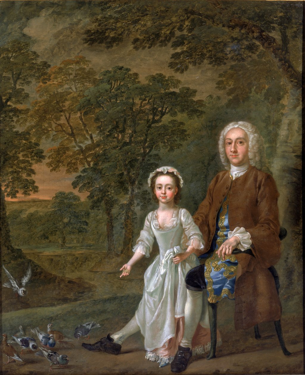 William Ellis und seine Tochter Elizabeth, ca. 1745 von Francis Hayman