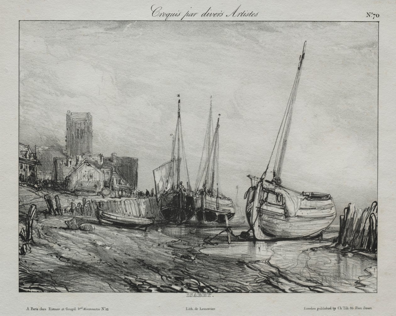 Fischerboote am Strand von Francis Seymour Haden