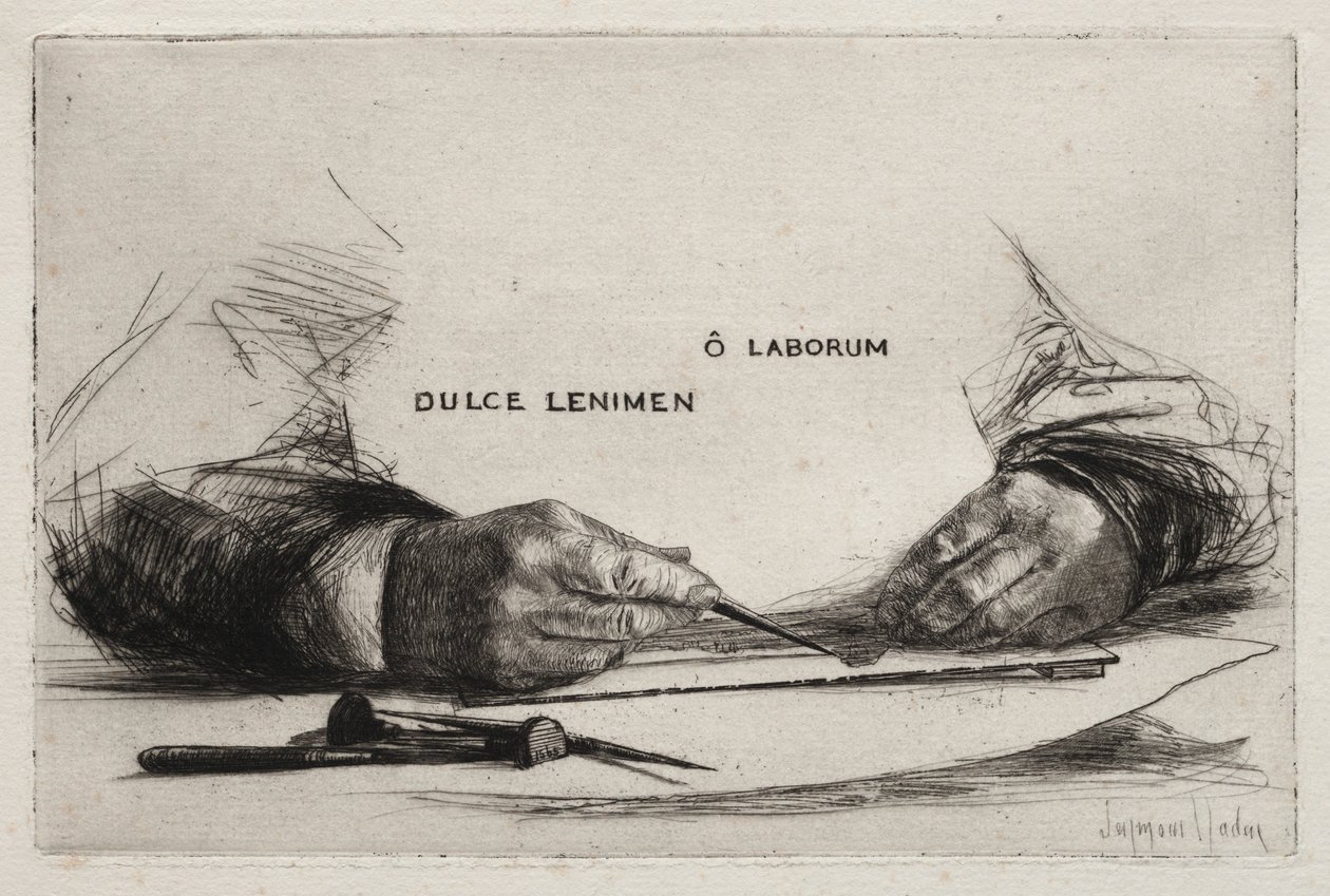 Hände Radierung (1865) von Francis Seymour Haden