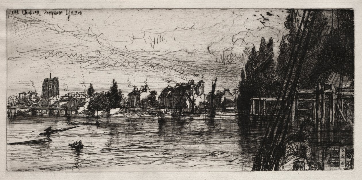 Alte Chelsea Kirche, 1865 von Francis Seymour Haden