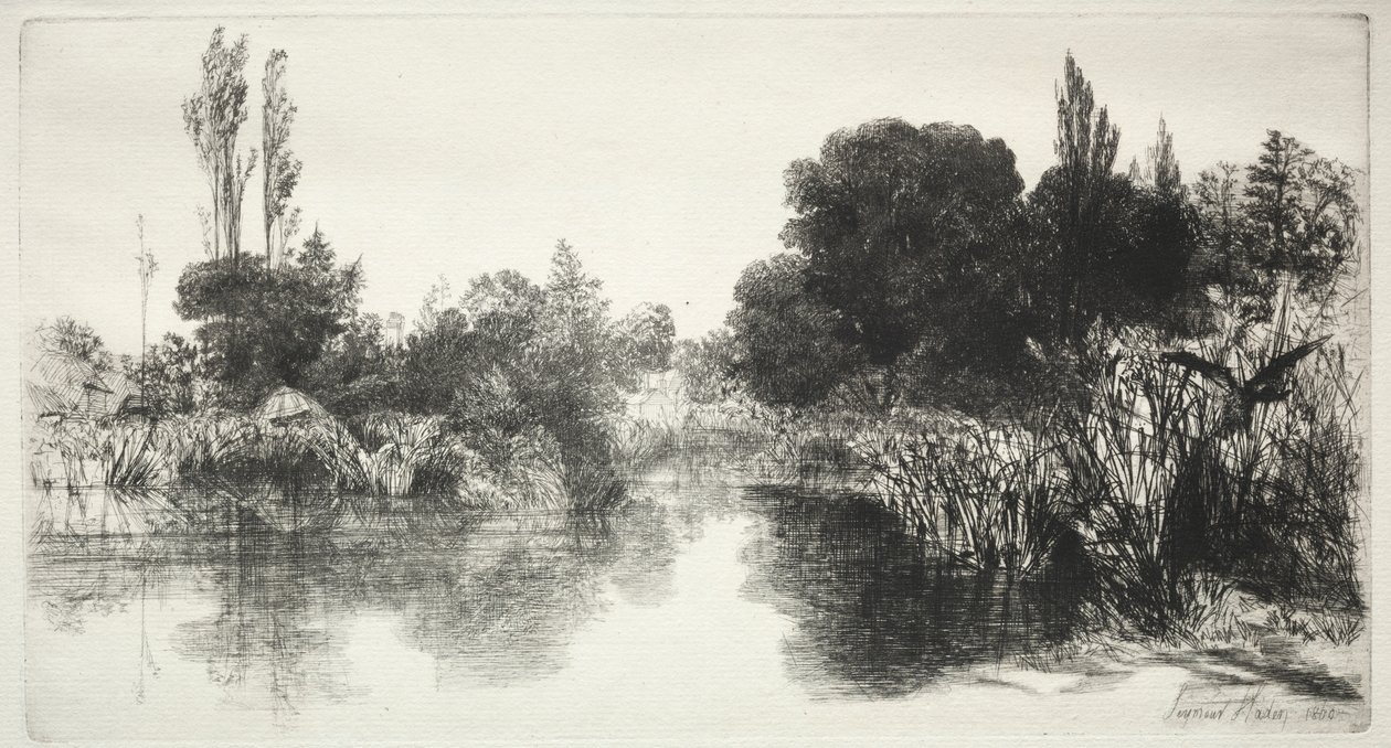 Shere Mill Pond (Die größere Platte) von Francis Seymour Haden