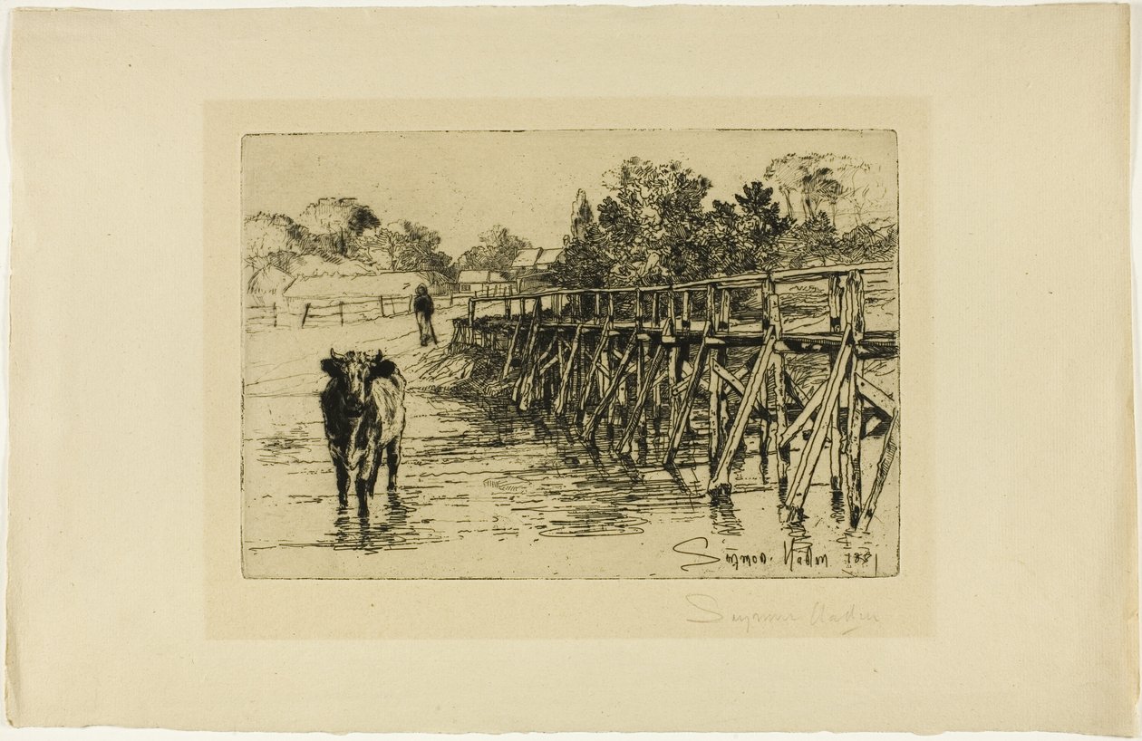 Die Dorf-Furt von Francis Seymour Haden