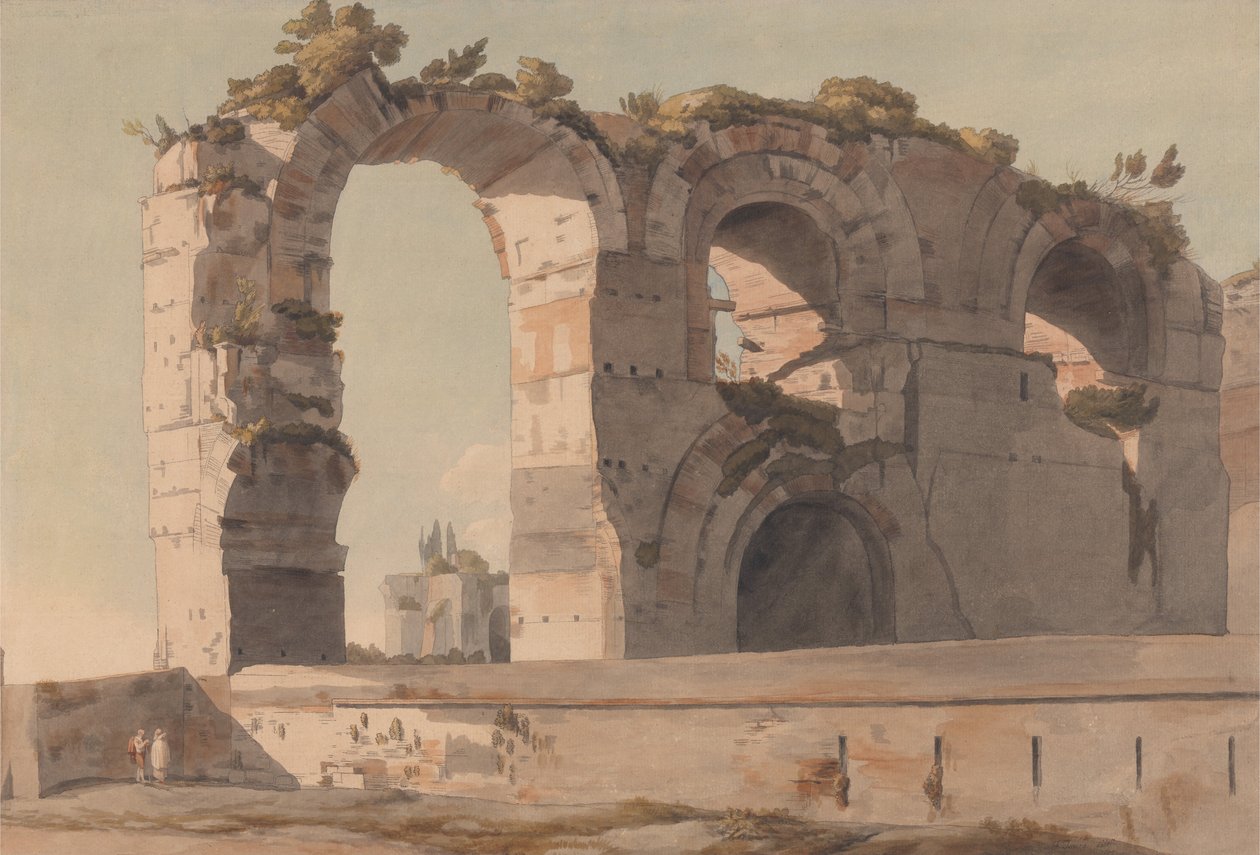 Der Claudianische Aquädukt, Rom von Francis Towne