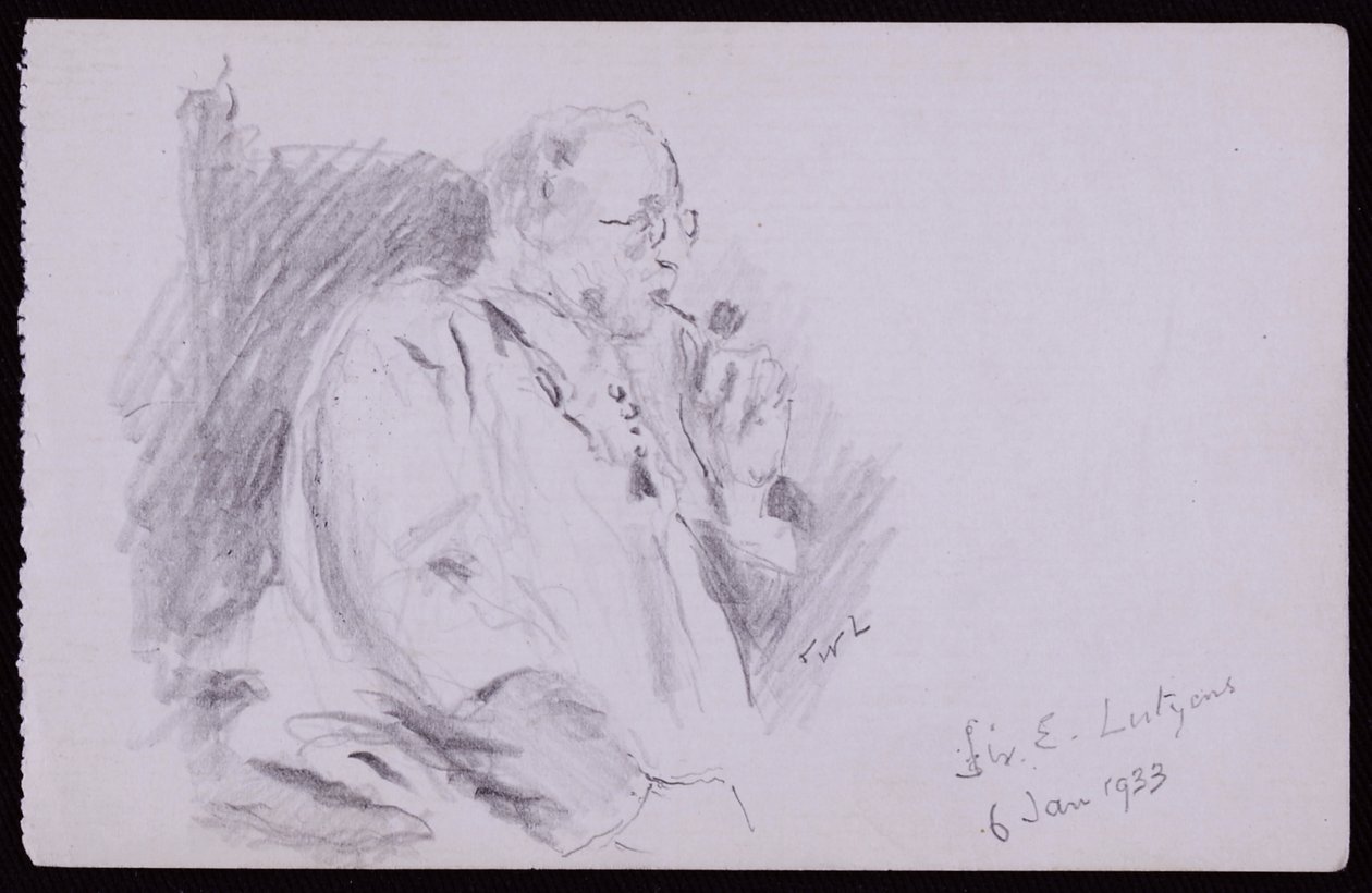 Porträt von Sir Edwin Lutyens von Francis Wilfred Lawson