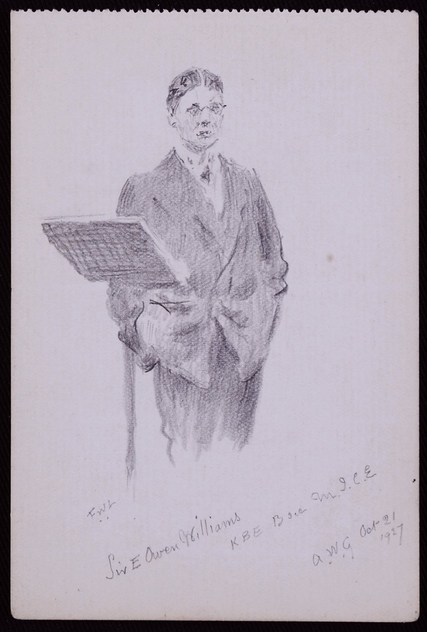 Porträt von Sir Owen Williams von Francis Wilfred Lawson