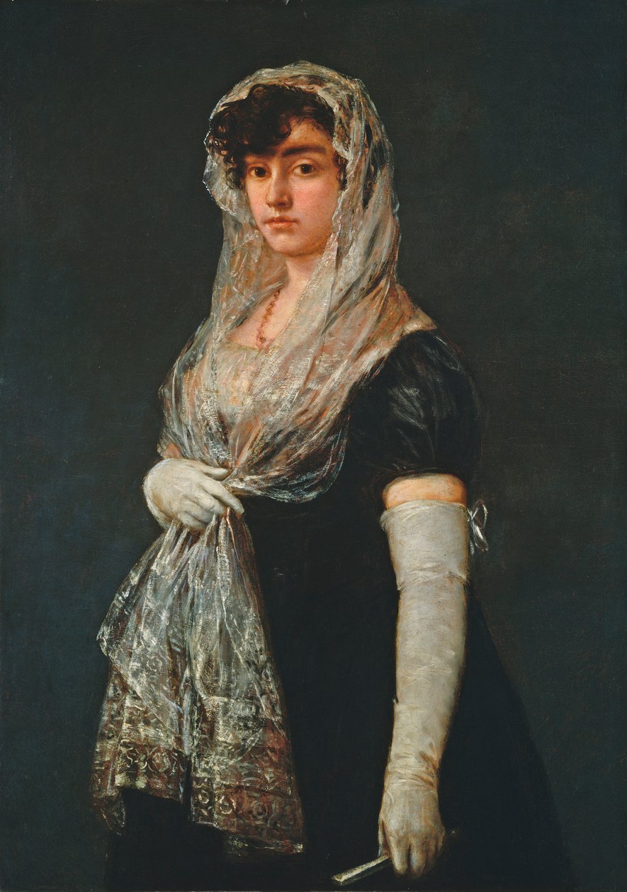 Junge Dame mit Mantilla und Basquina von Francisco de Goya