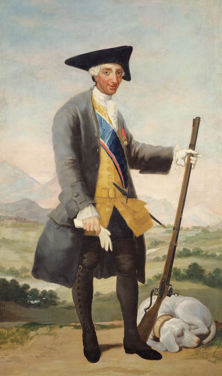 König Carlos III in Jagdkleidung, um 1786 von Francisco de Goya