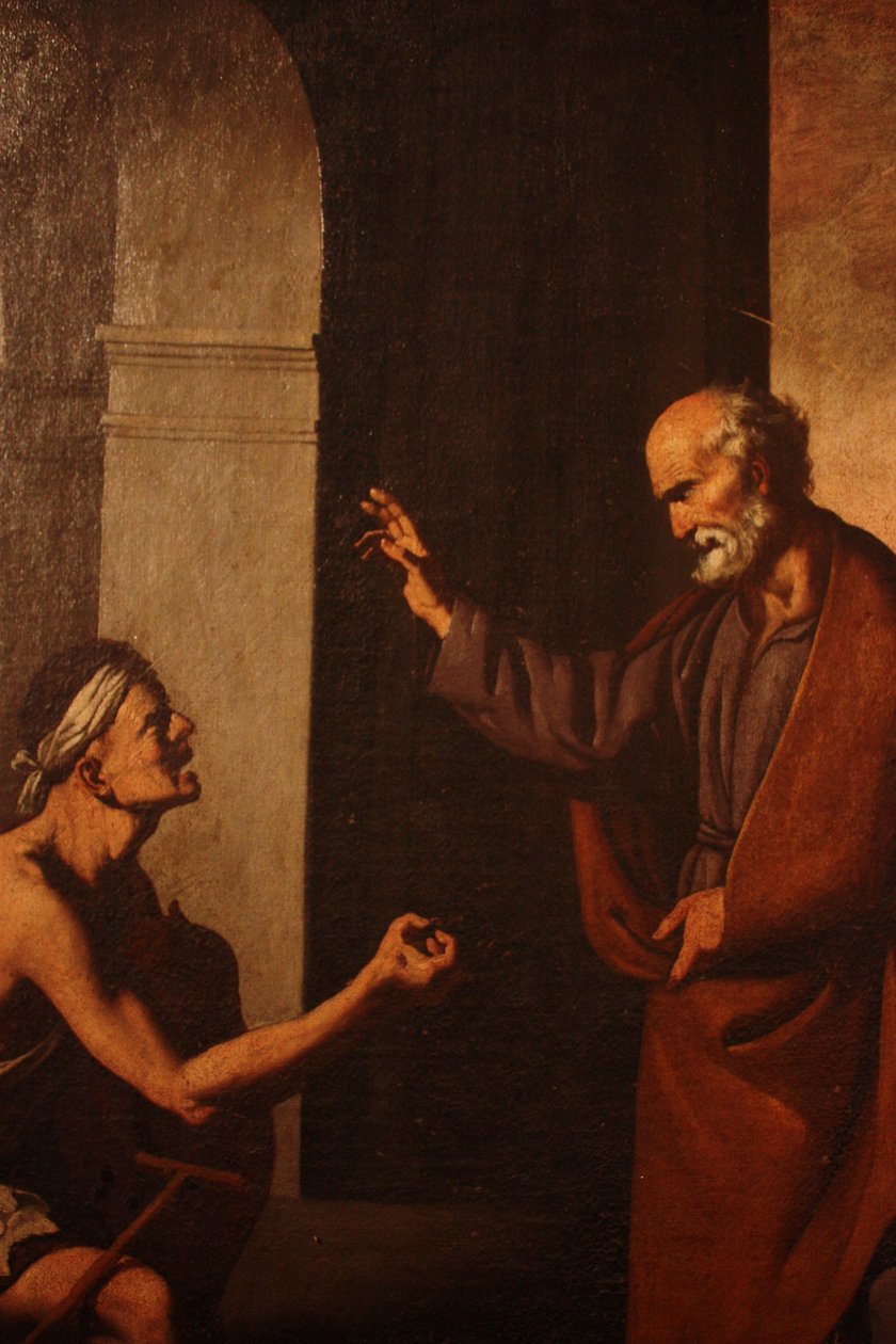 Heiliger Petrus heilt den Gelähmten von Francisco de Zurbaran