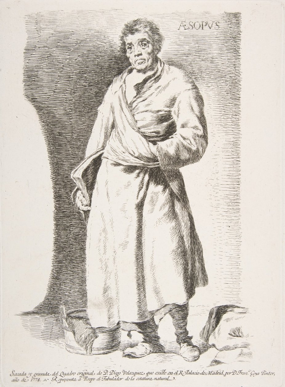 Äsop, aus Radierungen nach Velazquez, 1778 von Francisco de Goya
