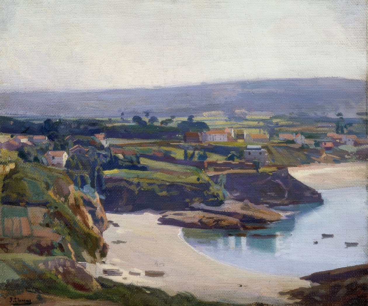 Der Strand von Espiñeiro – 1931 – 50x60 cm von Francisco Llorens Diaz