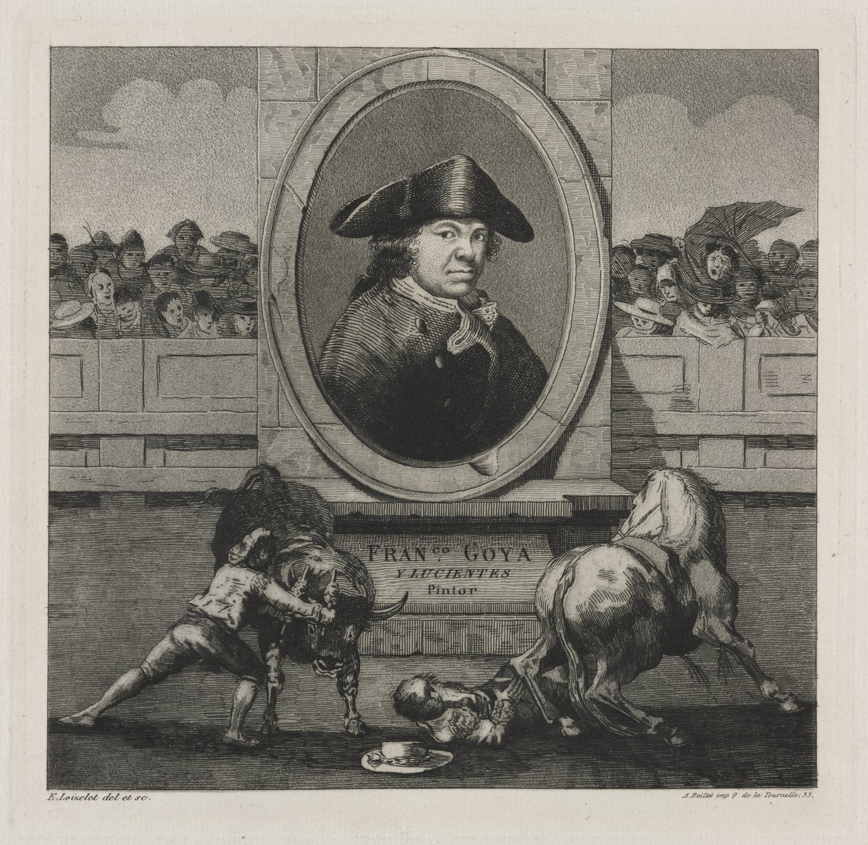 Stierkämpfe: Frontispiz von Francisco de Goya