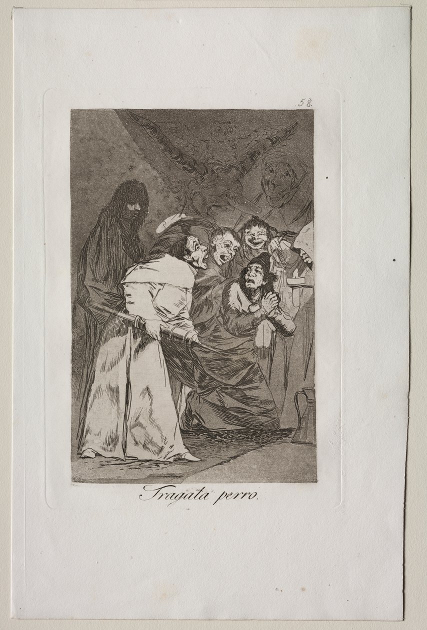 Caprichos: Schluck es, Hund! von Francisco de Goya