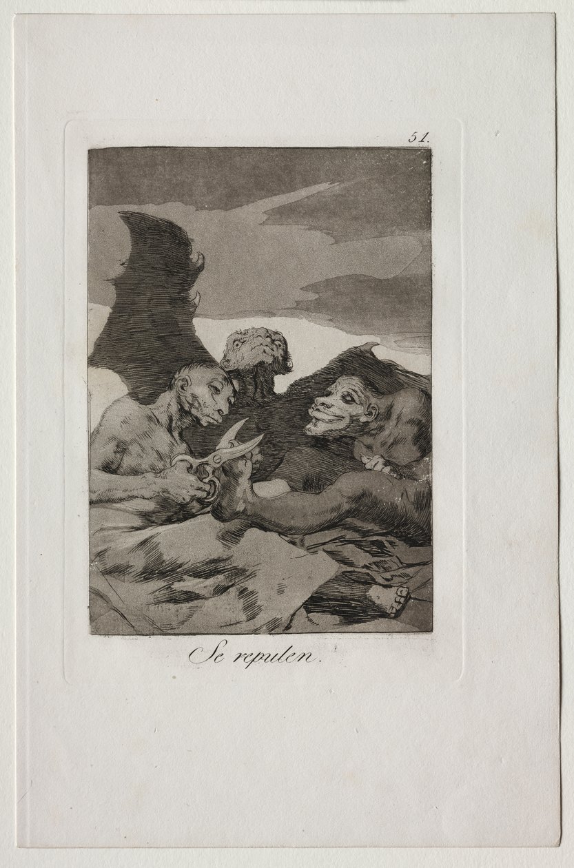 Caprichos: Sie putzen sich heraus von Francisco de Goya