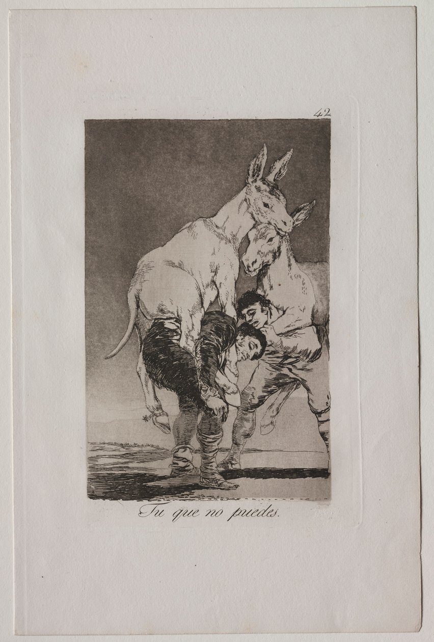 Caprichos: Du, der du nicht kannst von Francisco de Goya