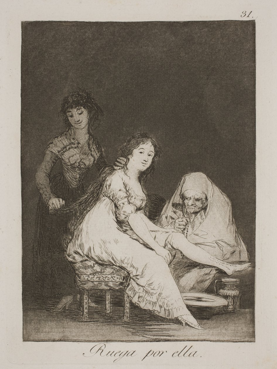 Sie betet für sie von Francisco de Goya
