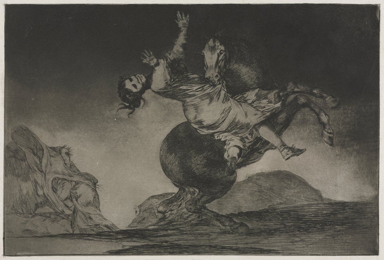 Die Sprichwörter: Der Pferdedieb von Francisco de Goya