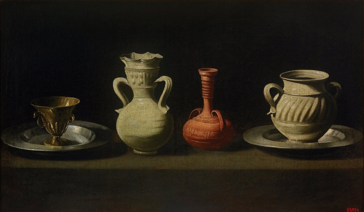 Stillleben mit vier Gefäßen von Francisco de Zurbaran