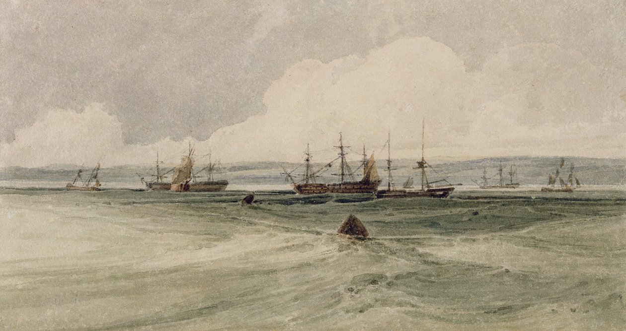 Ansicht von Sheerness von Francois Louis Thomas Francia