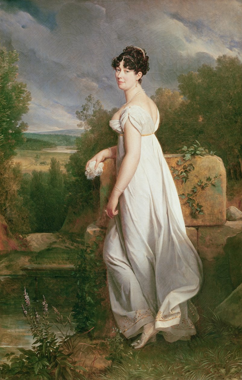Ganzkörperporträt von Madame Visconti, Ehefrau des ehemaligen Botschafters der Cisalpinischen Republik, Frankreich von Baron François Pascal Simon Gérard