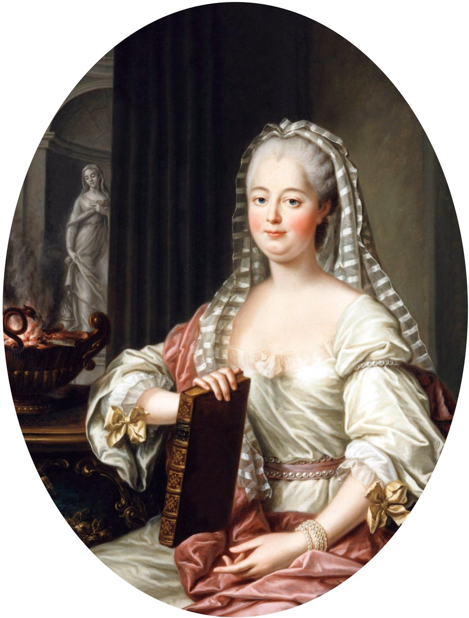Jeanne Antoinette Poisson, Madame de Pompadour, ca. 1763 von Francois Hubert Drouais