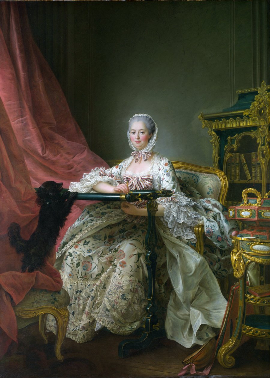 Madame de Pompadour an ihrem Stickrahmen von Francois Hubert Drouais