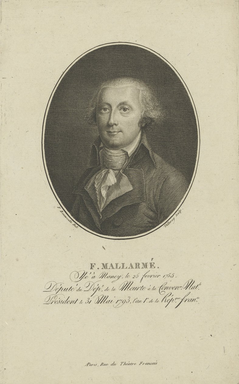 François-René-Augustin Mallarmé 1755-1831, ca. 1800 von Francois Bonneville