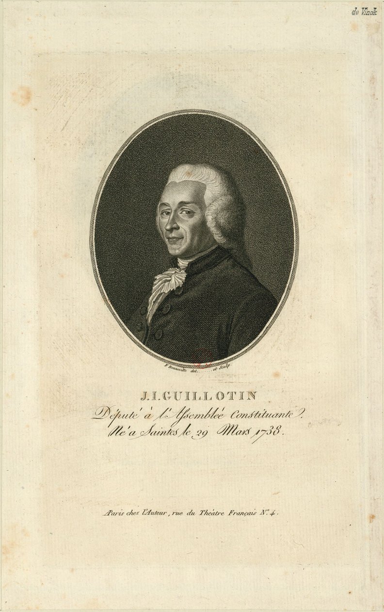 Porträt von Joseph-Ignace Guillotin, 1738-1814, 1796 von Francois Bonneville