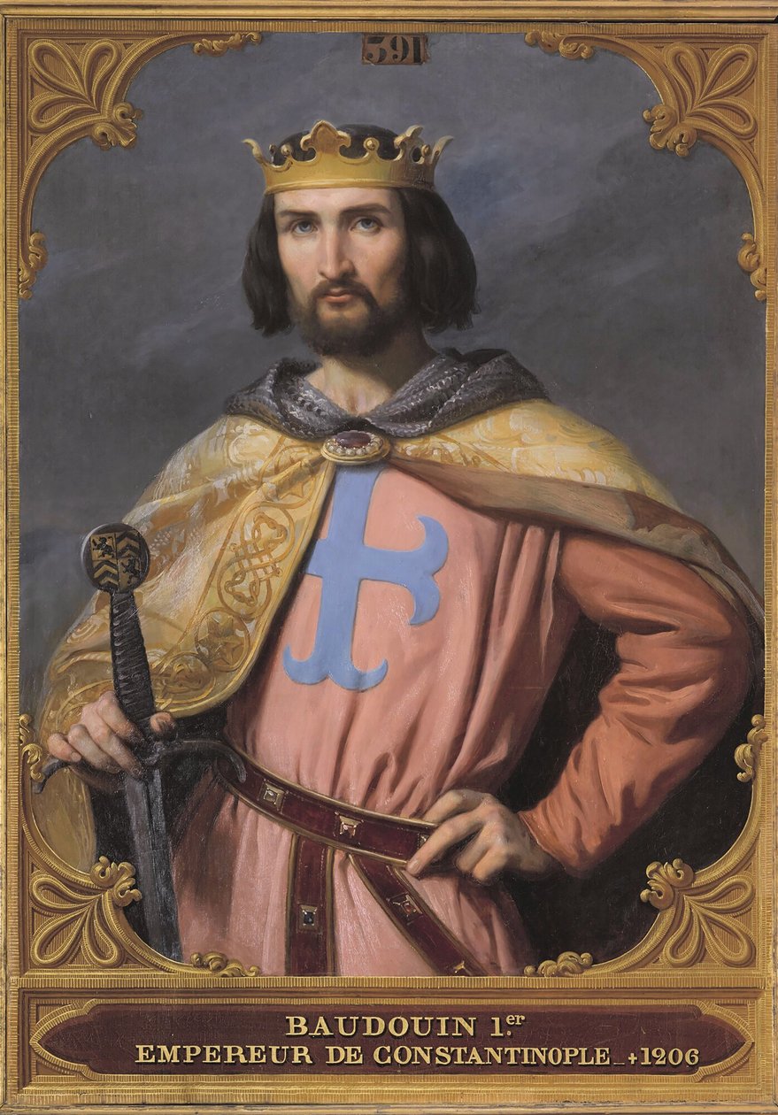 Baldwin I. von Konstantinopel 1171-1205, 1845 von Francois Edouard Picot