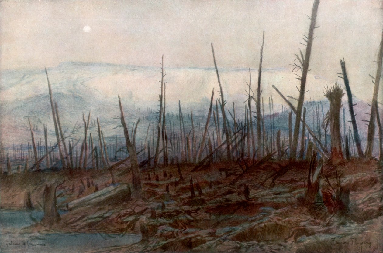 Die Klippe von Craonne, ca. 1917, 1926 von Francois Flameng