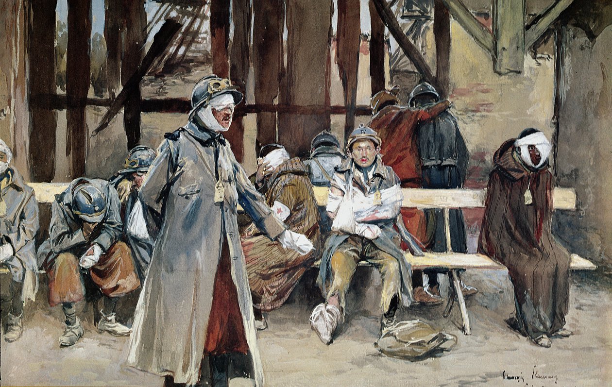 Das Landkrankenhaus, 1916 von Francois Flameng