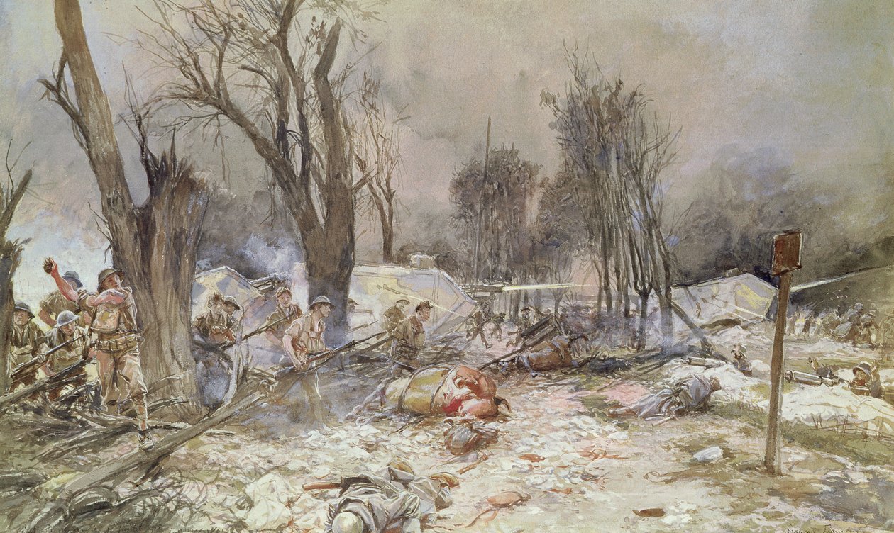Die Offensive bei Saint-Pierre-Aigle, Juli 1918 von Francois Flameng