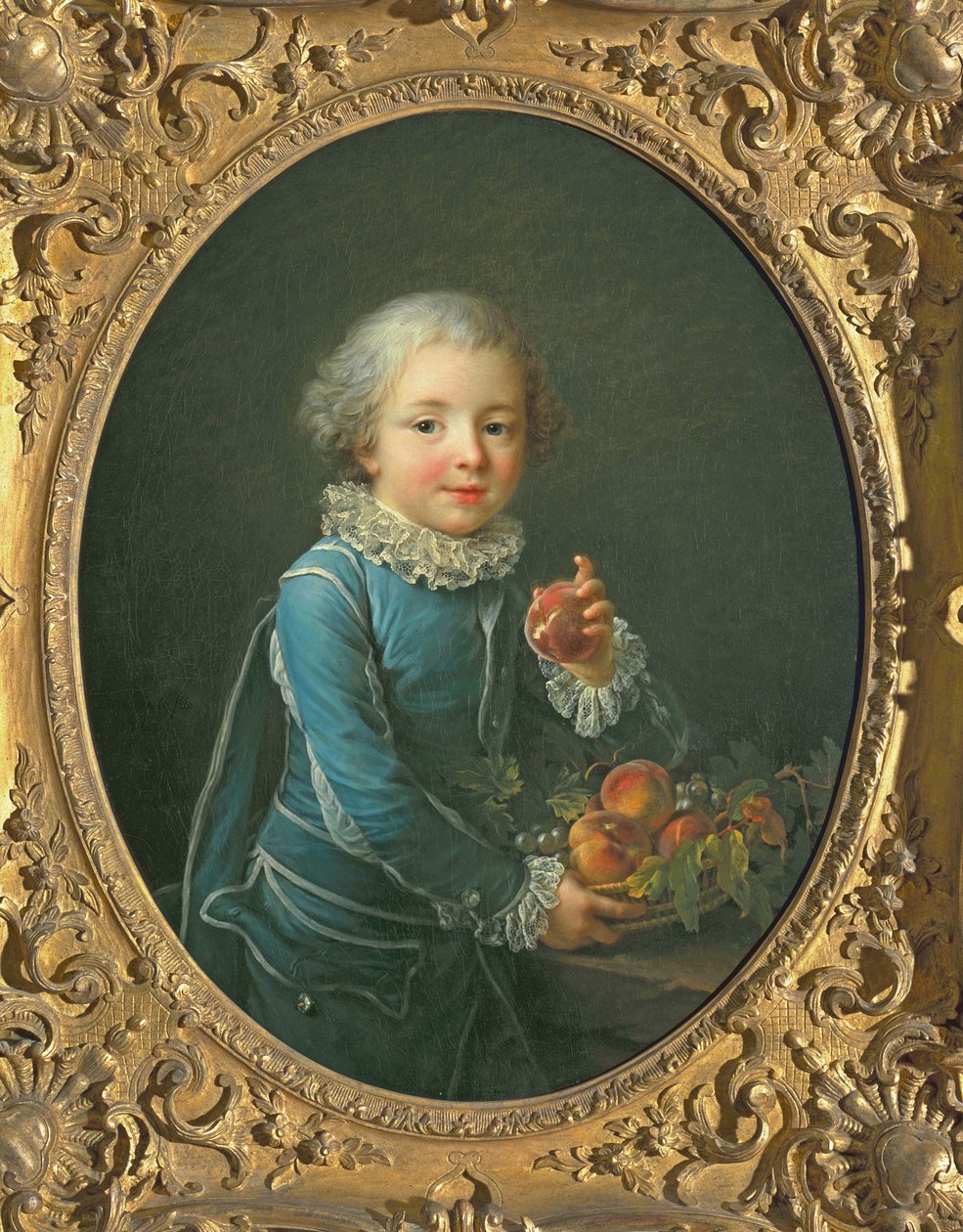 Junge mit Pfirsichen, 1760 von Francois Hubert Drouais