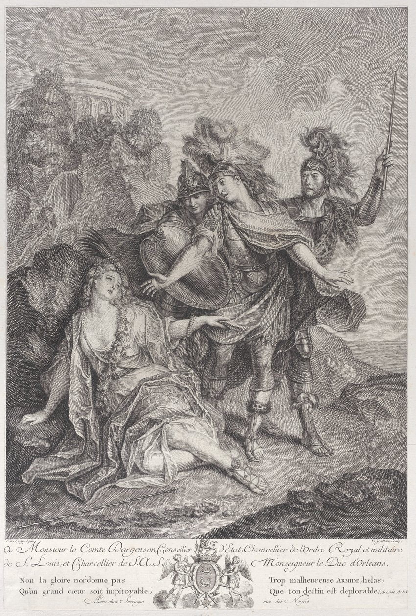 Rinaldo verlässt Armida, 1720-62 von Francois Joullain