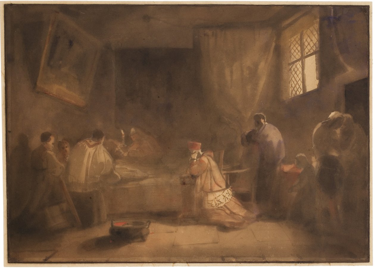 Der Tod von Poussin von Francois Marius Granet