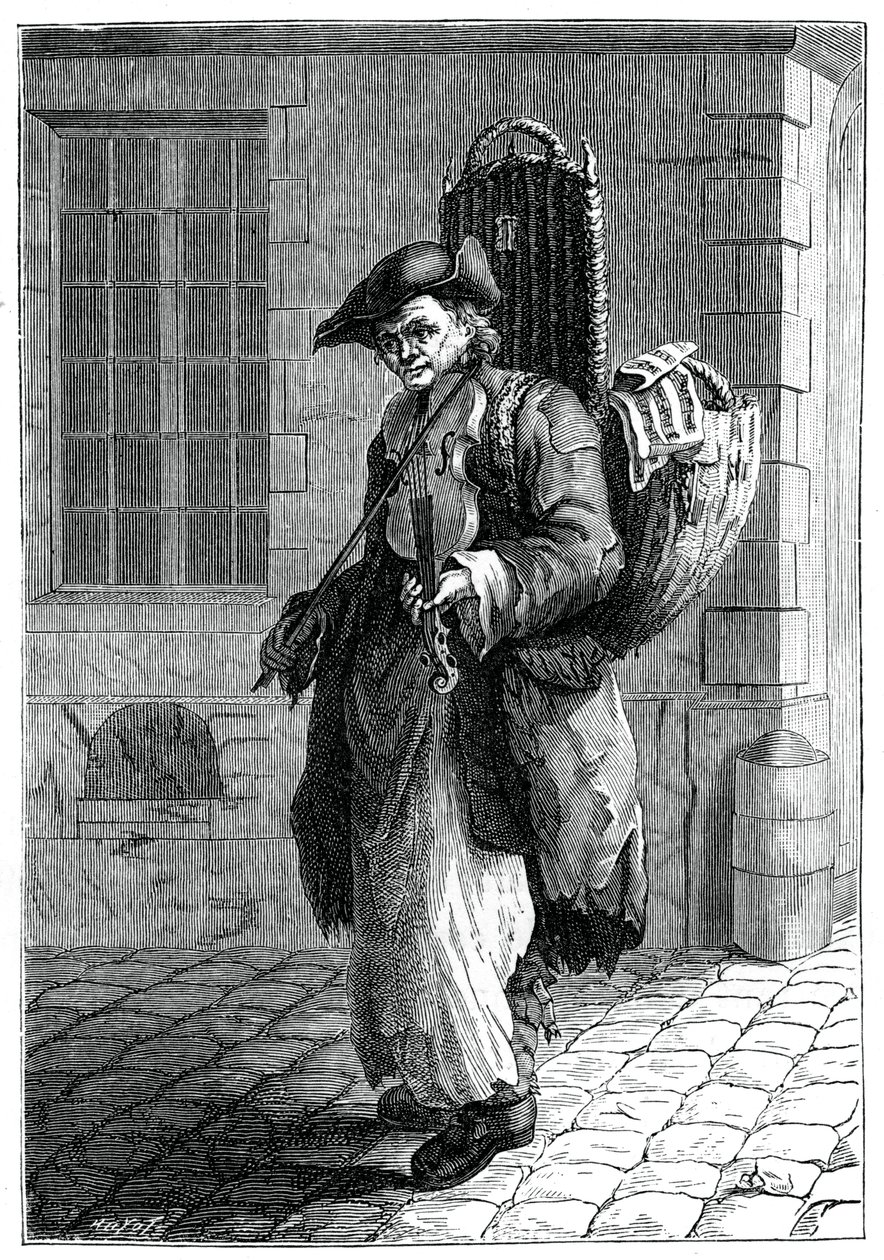Reisender Musiker, 1885 von Francois Robert Ingouf