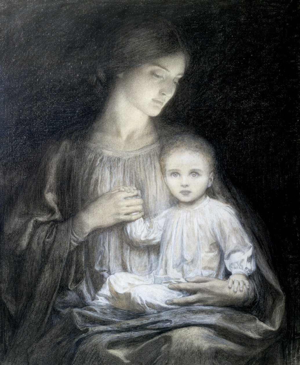 Mutter und Kind, ca. 1920 von Frank Dicksee