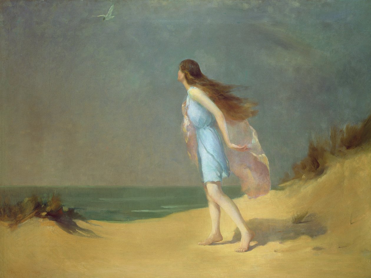 Mädchen am Strand von Frank Richards