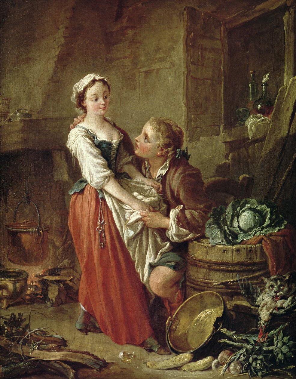 Die schöne Küchenmagd von François Boucher