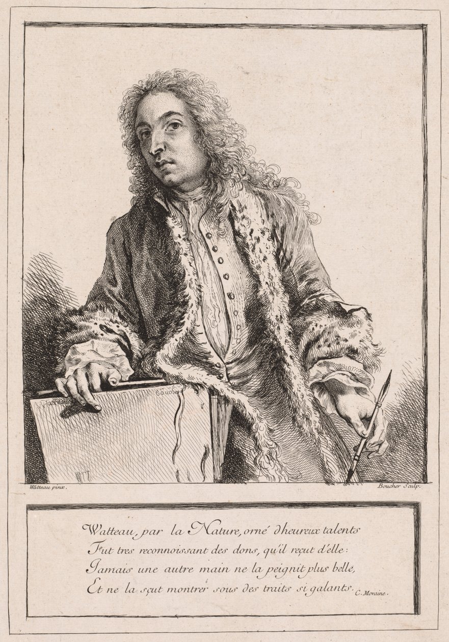 Antoine Watteau, ca. 1727 von François Boucher