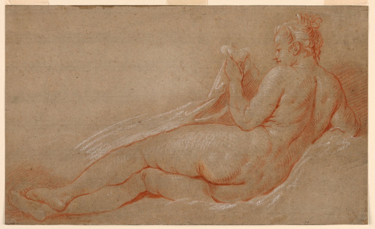 Studie eines liegenden Aktes von François Boucher