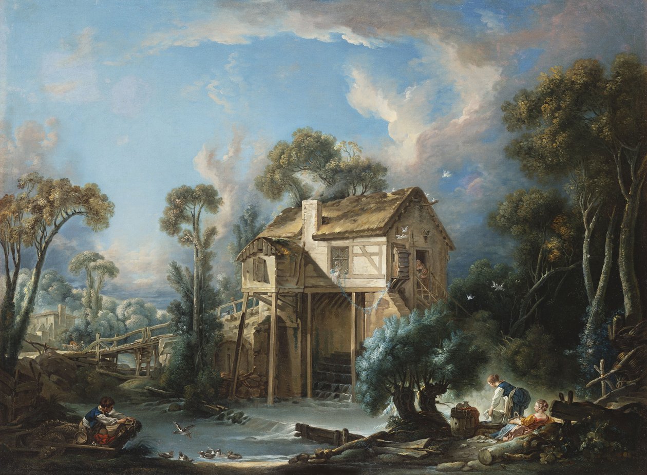Die Mühle in Charenton, ca. 1756 von François Boucher
