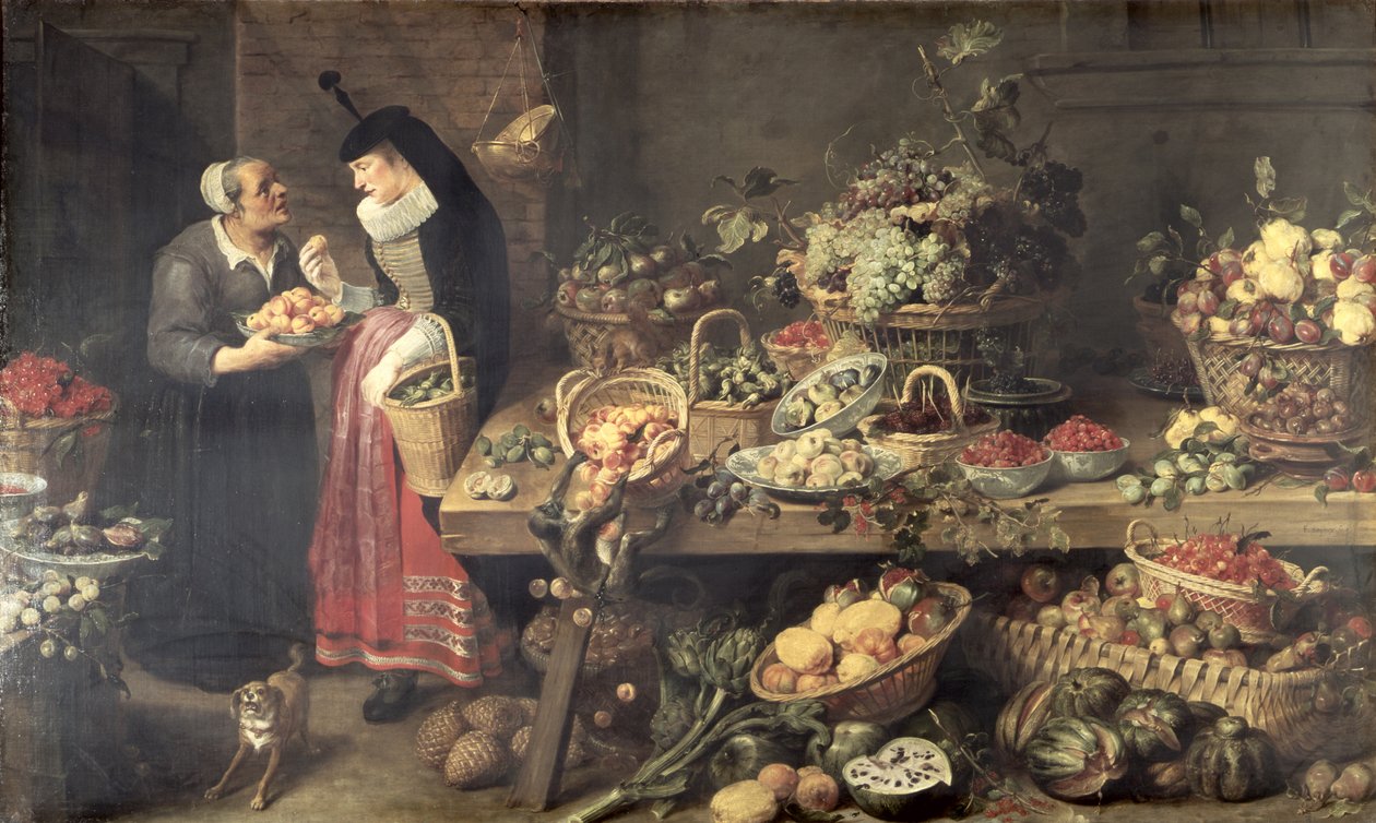 Obststand, 1618-21 von Frans Snyders or Snijders