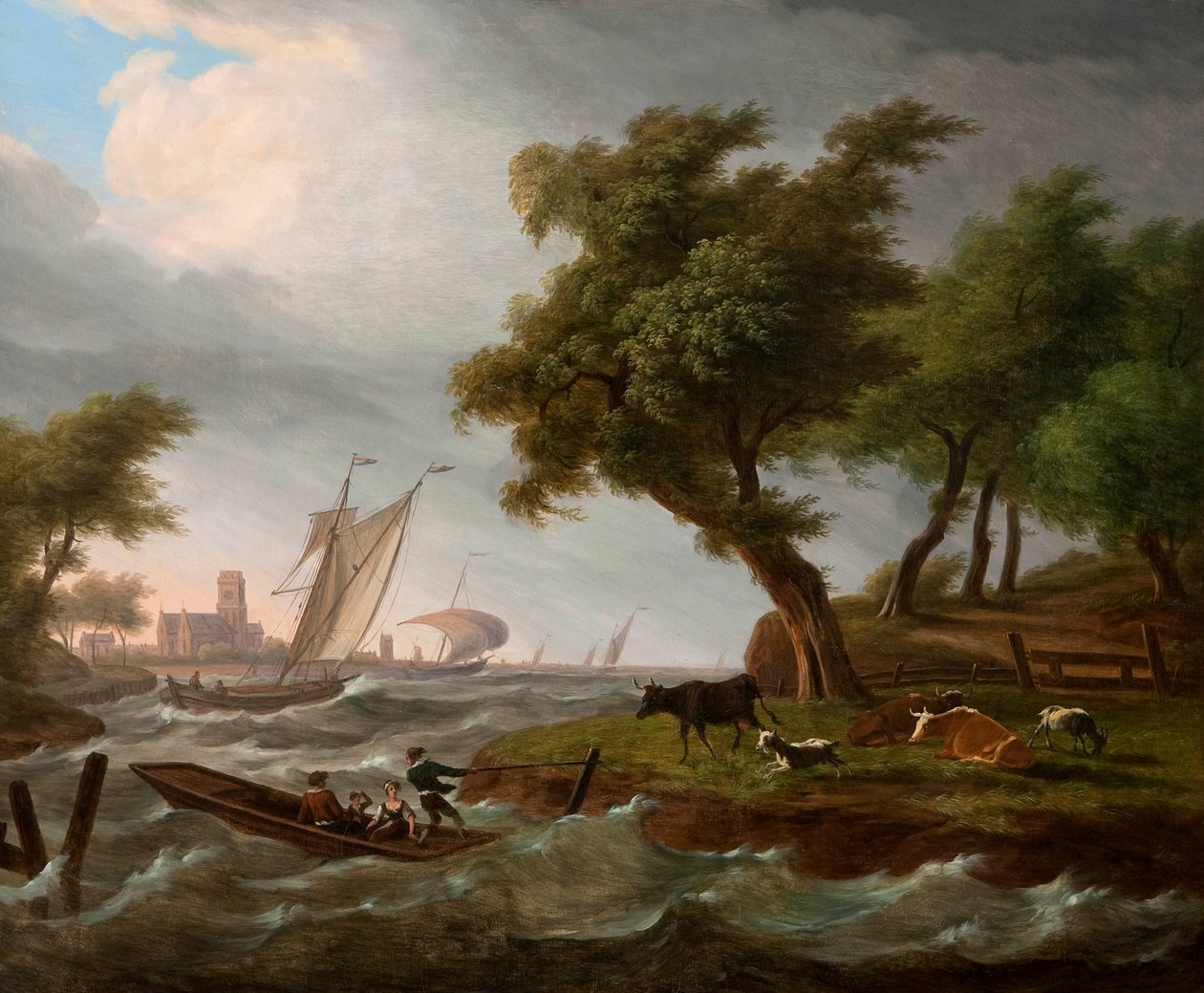 Niederländische Landschaft von Frans Swagers